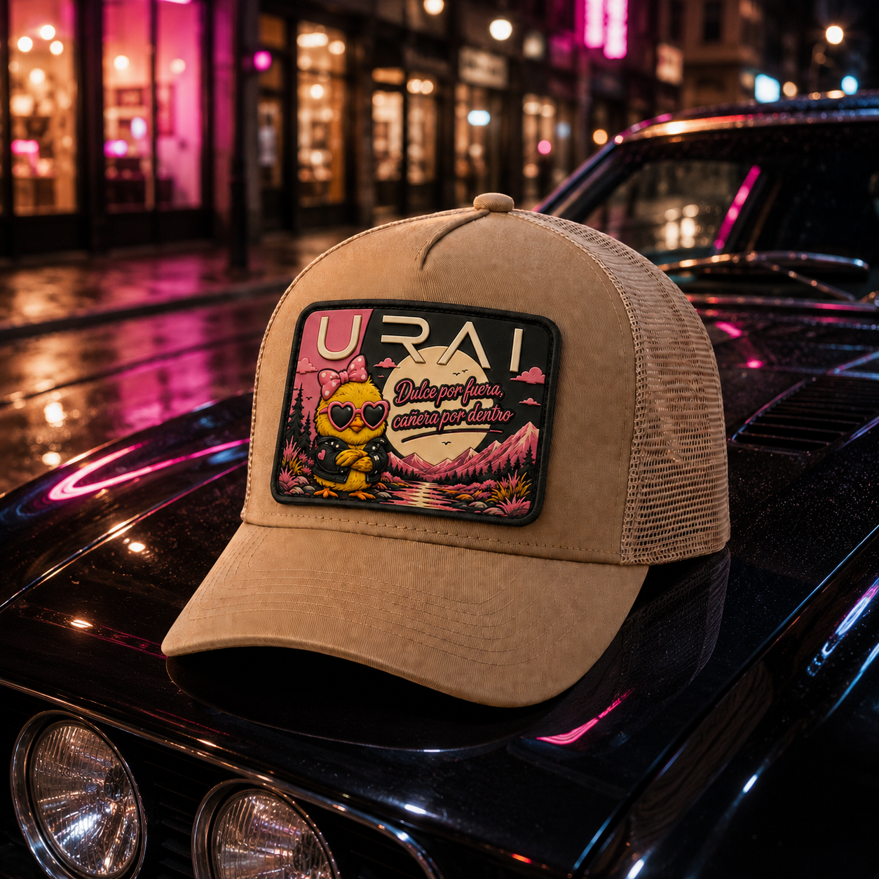 GORRA TRUCKER BEIGE