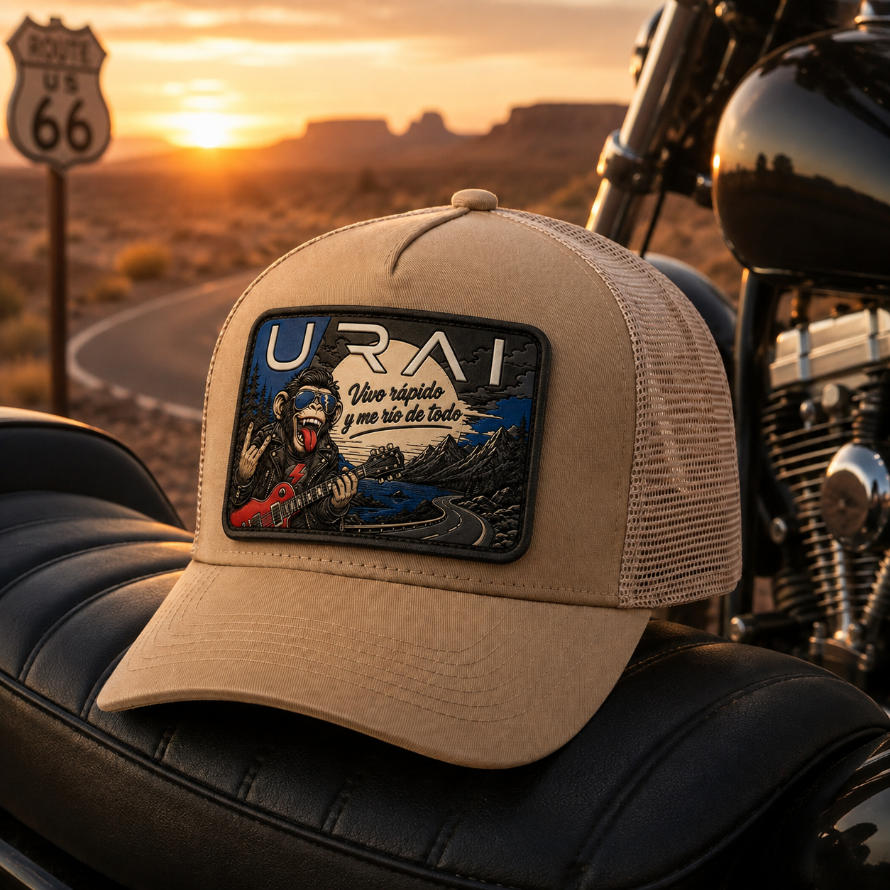 GORRA TRUCKER BEIGE